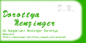 dorottya menzinger business card